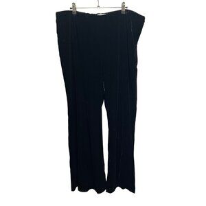 Coldwater Creek Womens Black Velvet Pants W18 Side Zipper Closure